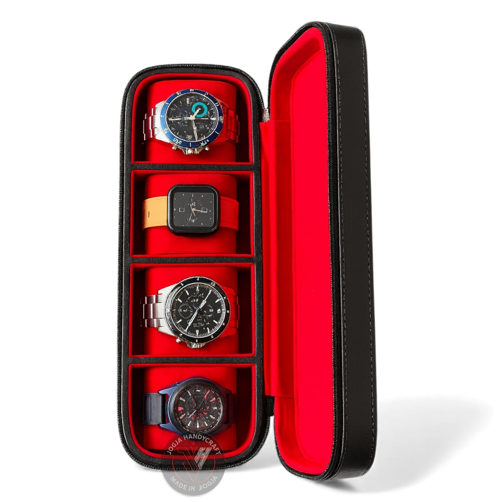 Jual Premium Travel Watch Case 4 Slot Jumbo - Box Tempat Jam Tangan ...