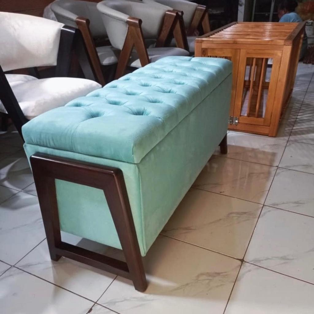 Jual Bench Upholstry Foam | Bangku Tempat Penyimpanan Bahan Kayu Jati ...