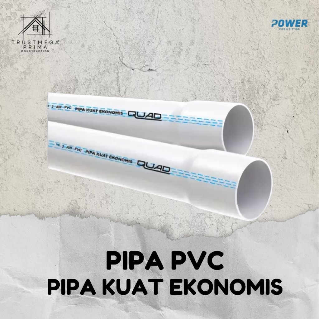 Jual PIPA/PARALON PVC QUAD AW 1/2 | 3/4 KUAT DAN EKONOMIS | Shopee ...
