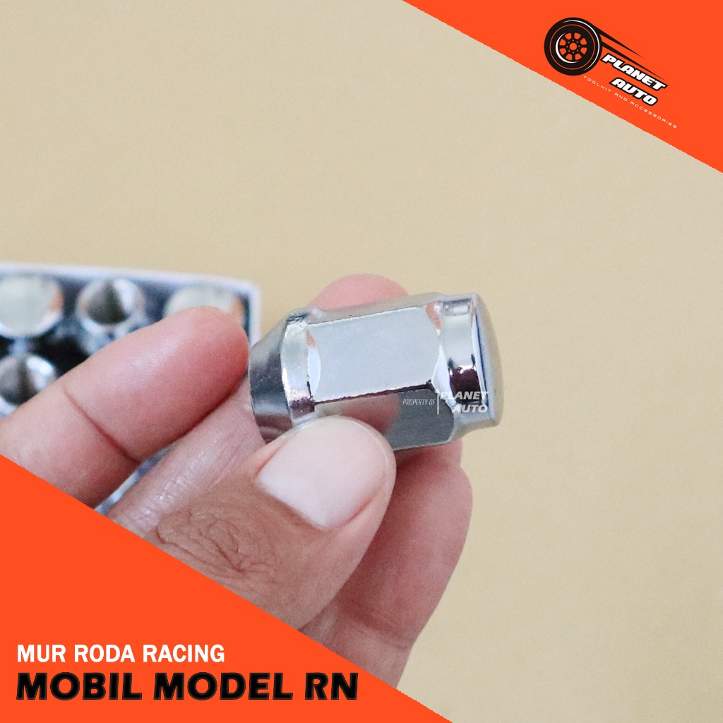 Jual Mur Roda Racing Variasi Mobil Fujita Model RN Warna Chrome - Harga ...