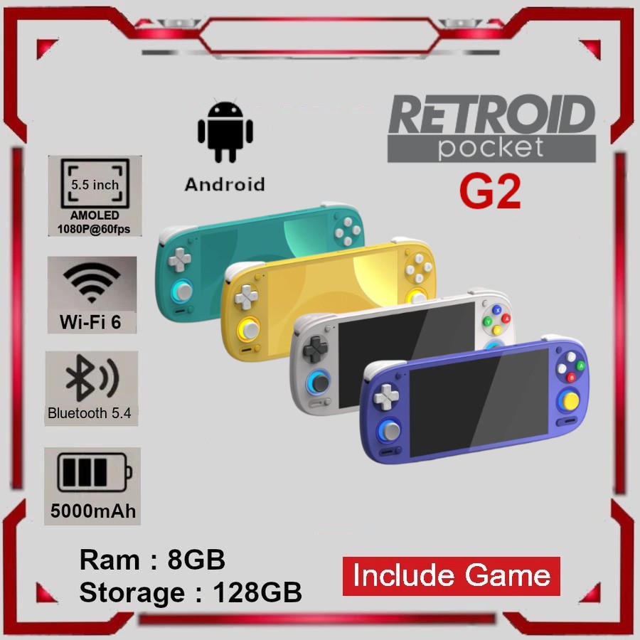 Jual Retroid Pocket G2 Retro Handheld Video Game Console Portable ...