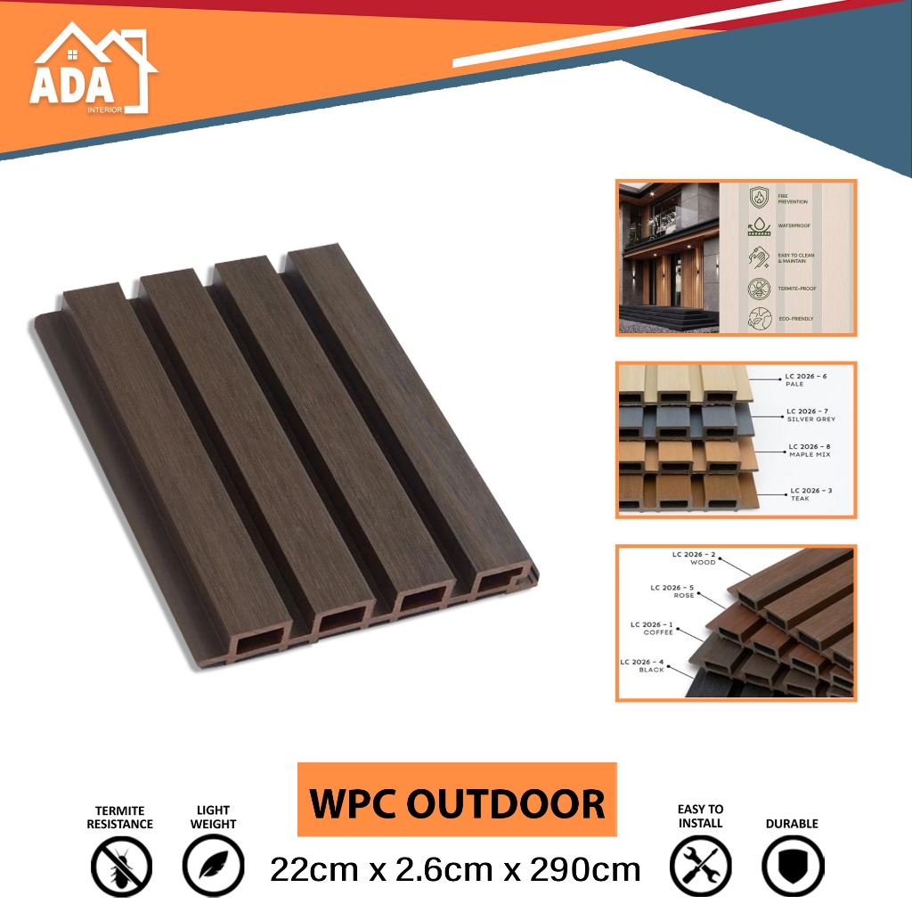 Jual Wpc Outdoor PREMIUM Wall Panel Cladding WPC Wood Panel Outdoor ...