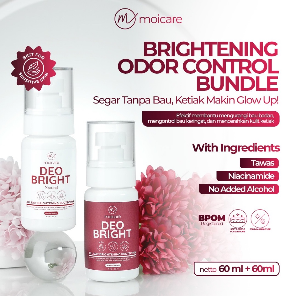 Jual MOICARE Special Bundle Brightening Deo Bright & Deo Bright Natural ...