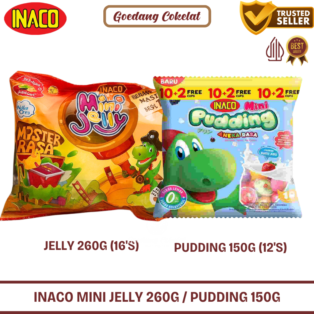 Jual INACO Mini Jelly Pudding 260g Isi 15+1 Cups Aneka Rasa Buah Snack ...
