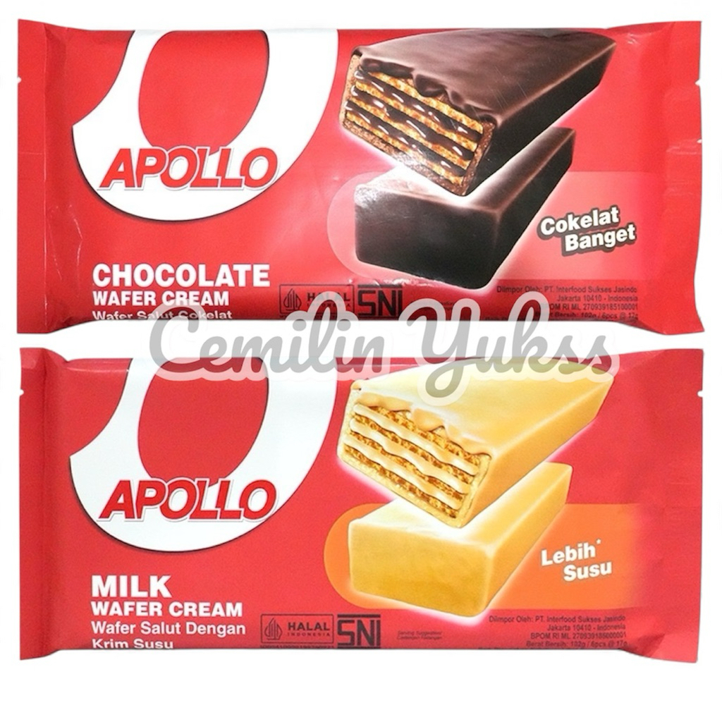 Jual Apollo Wafer Milk Cream 102g Apollo Wafer Chocolate Cream 102g ...