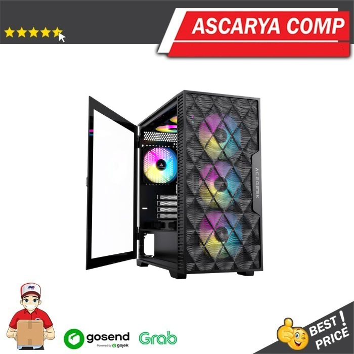 Jual ACEGEEK Darkfate Mini Mesh M-ATX PC Casing [NO FAN] - Black ...