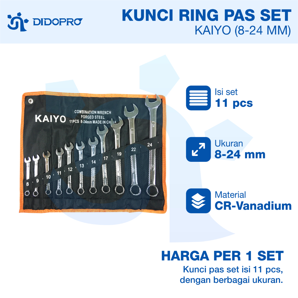 Jual Kunci Ring Pas Set 11 Pcs Kaiyo | Shopee Indonesia