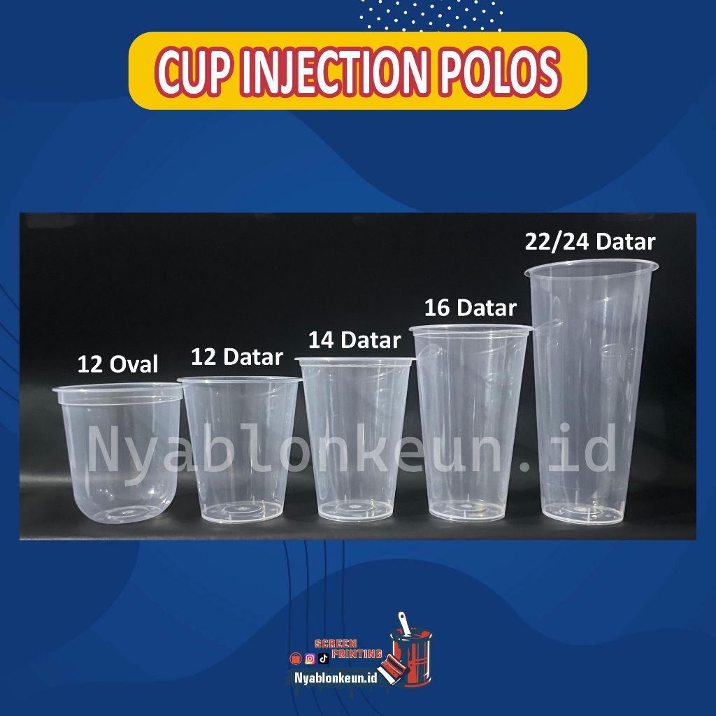 Jual CUP PP INJECTION POLOS 1 PACK ISI 25 PCS | Shopee Indonesia
