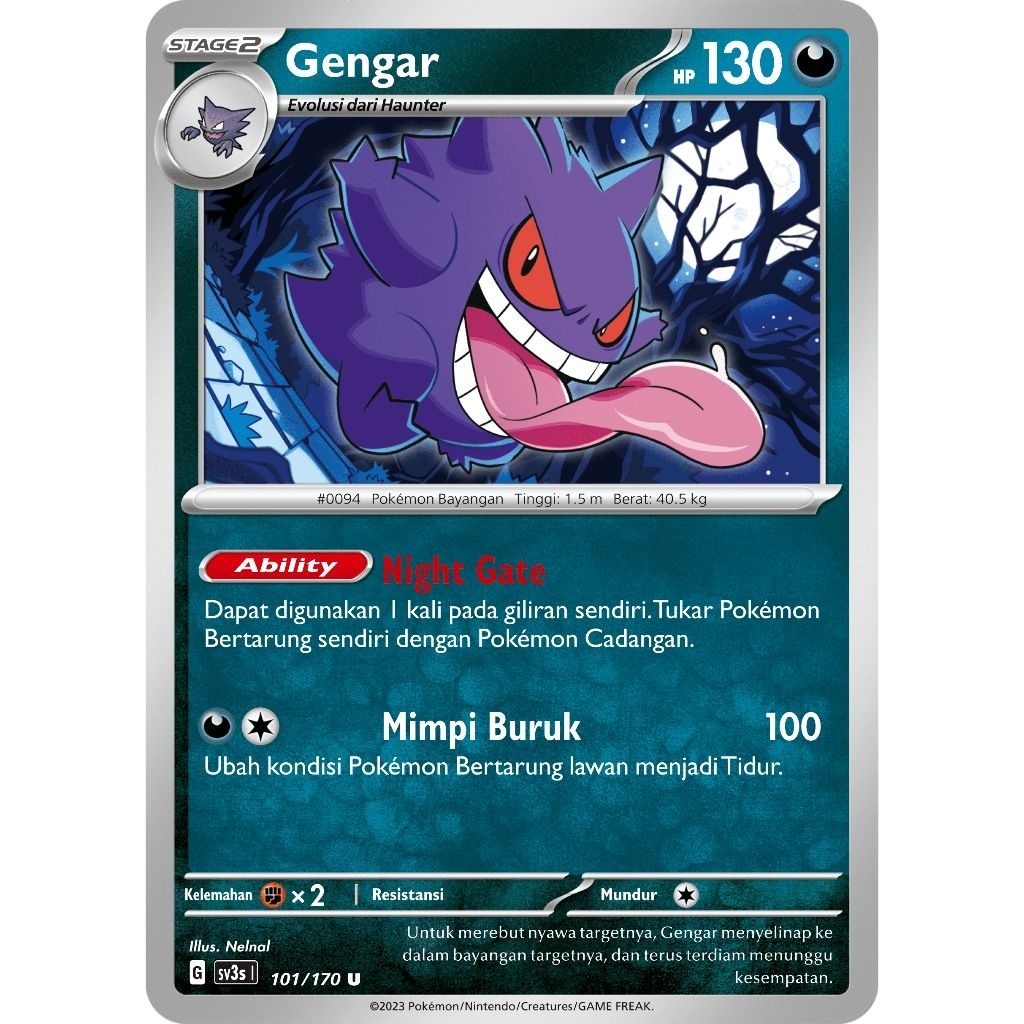 Jual Tcg Pokemon Gengar ch CBB3C | Shopee Indonesia