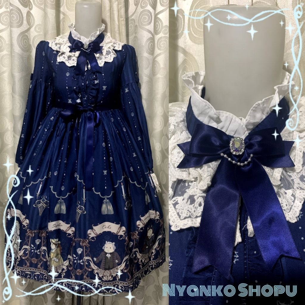 Jual Magic Tea Party Rose Knight, Gothic Lolita Dress Navy Classic ...
