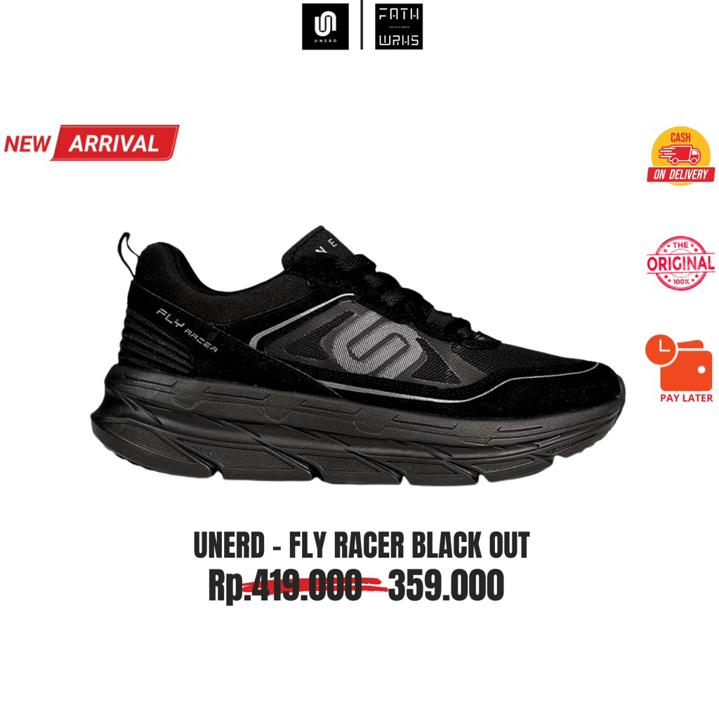 Jual Sepatu UNERD PERFORMANCE Original - FLY RACER BLACK OUT | Sepatu ...