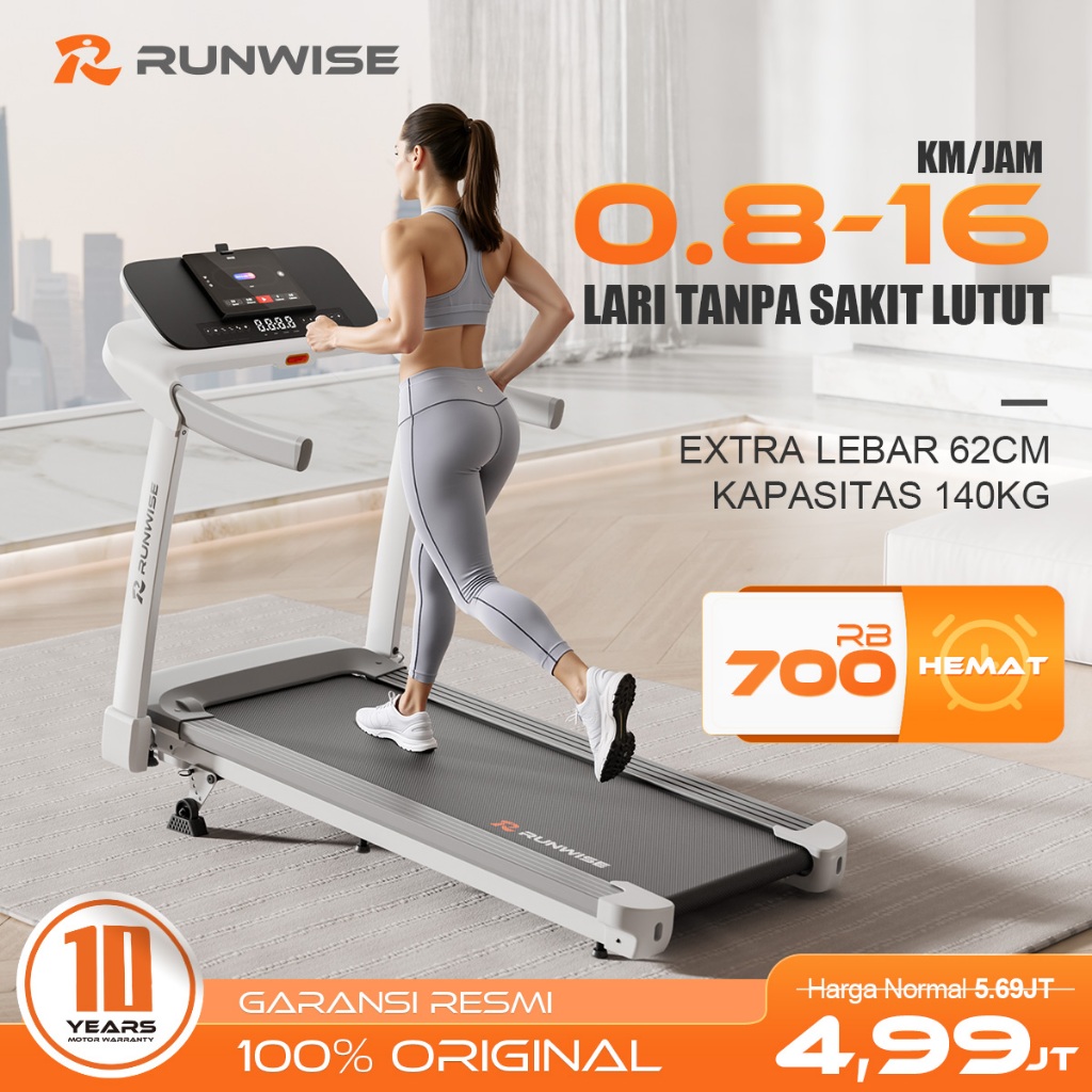 Jual RUNWISE R7PRO Treadmill Untuk Rumah - Alat Olahraga Dengan Motor ...