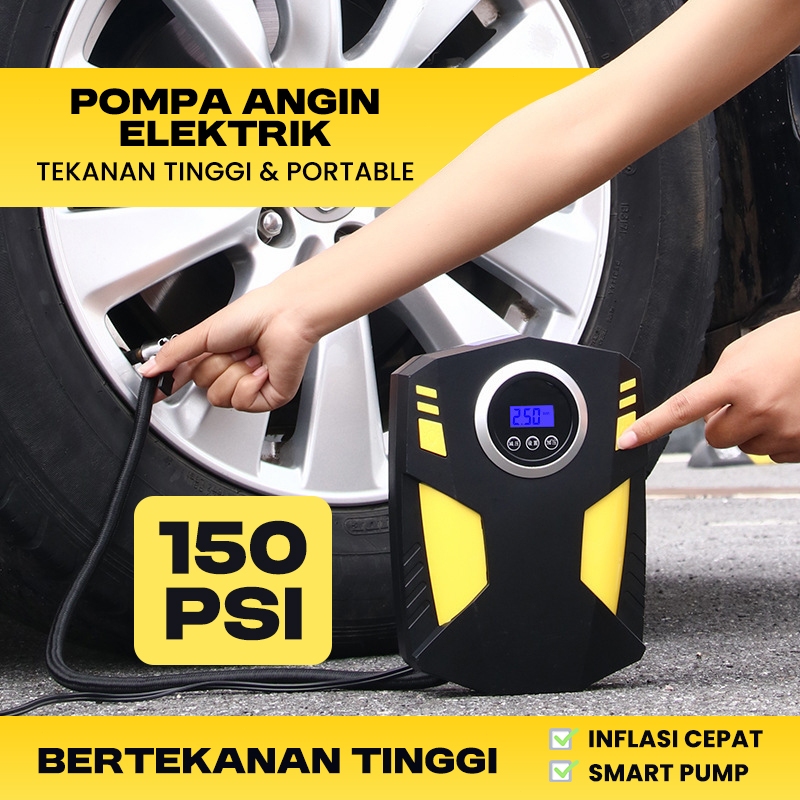 Jual Pompa Ban Elektrik 150 PSI - Portable,Multifungsi, Digital Analog ...
