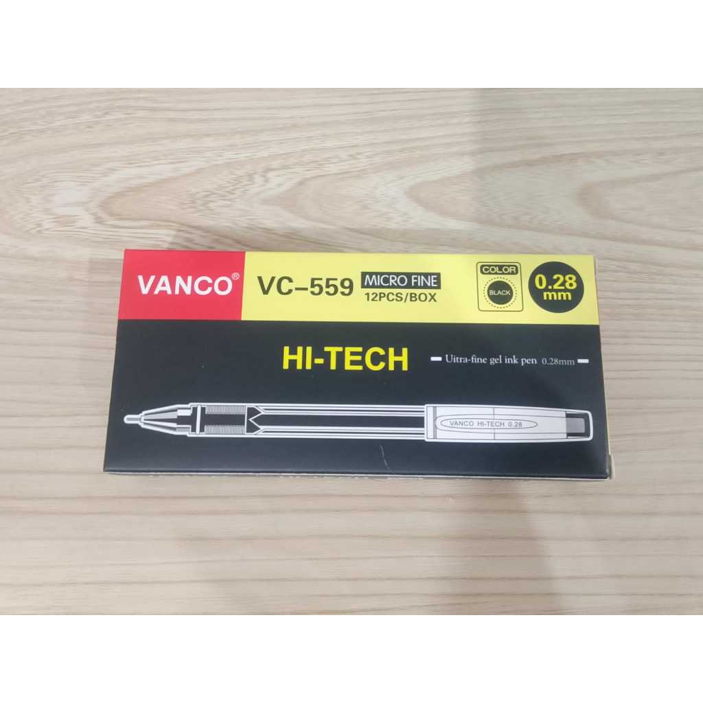 Jual *AMJ* (1 PACK / 12 PCS) BOLPEN / PULPEN VANCO HI-TECH / BALLPOINT ...