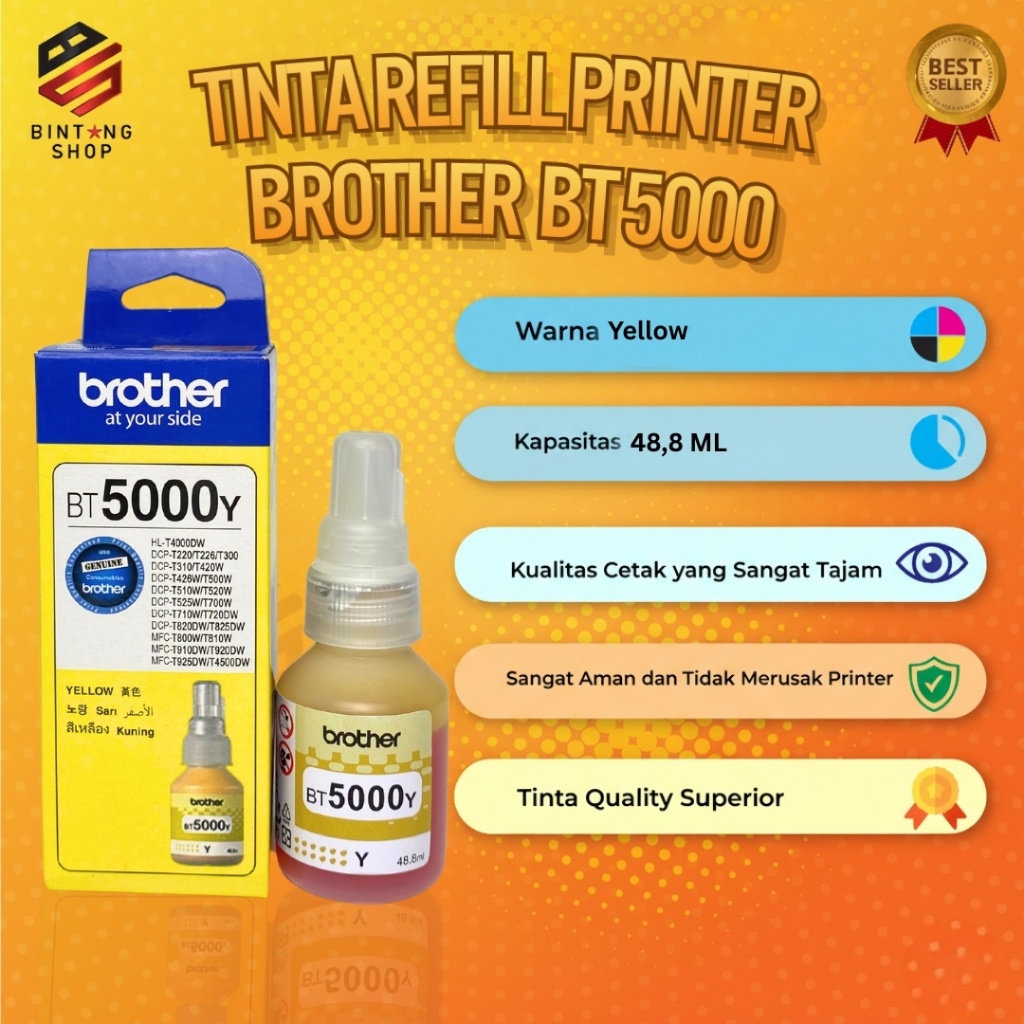 Jual 1 Paket Isi 4 Warna Tinta Brother BT-D60 BT-5000 Untuk Printer DCP ...