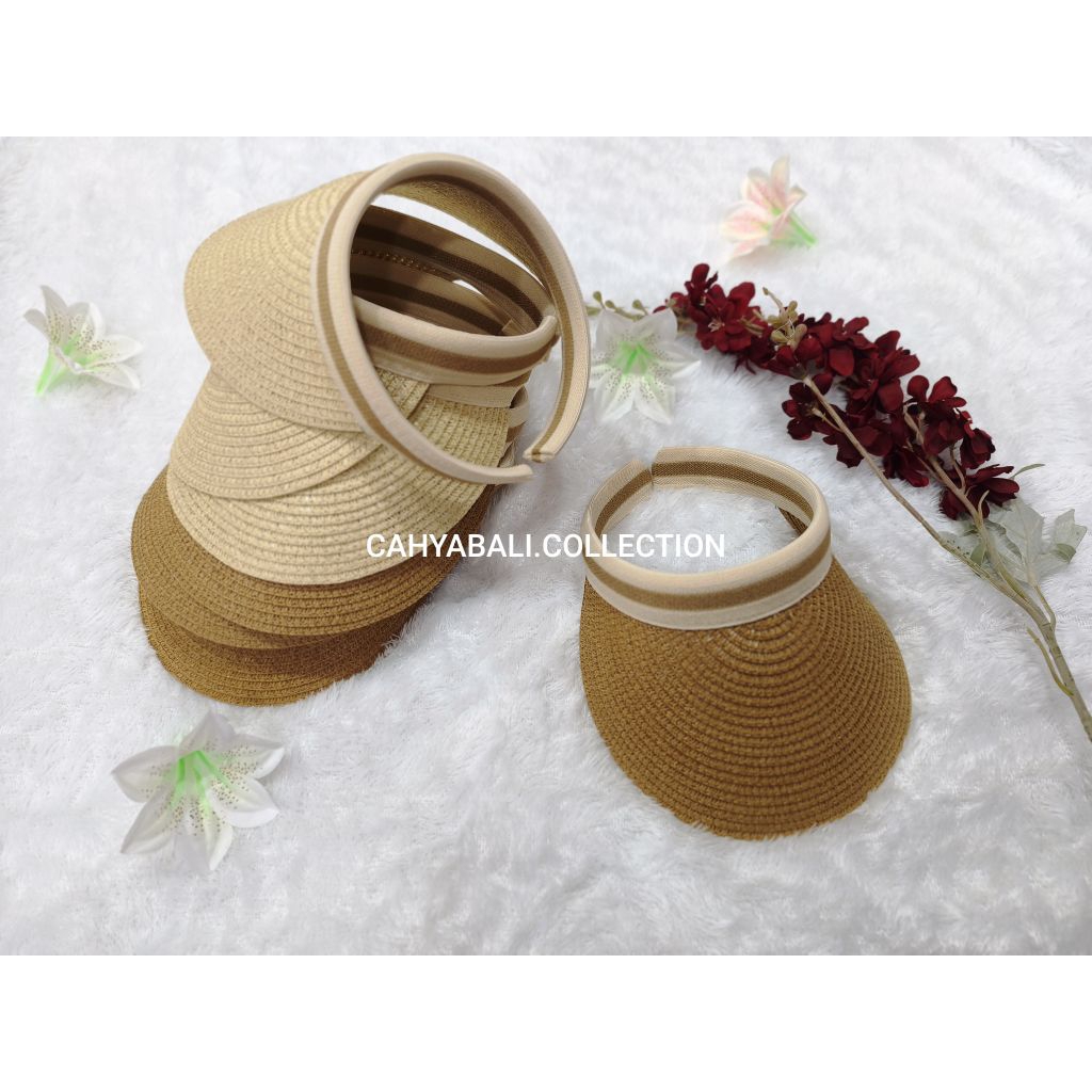 Jual Topi Jerami Bando Atas Kosong Warna Coklat Krem Cream | ALL SIZE ...