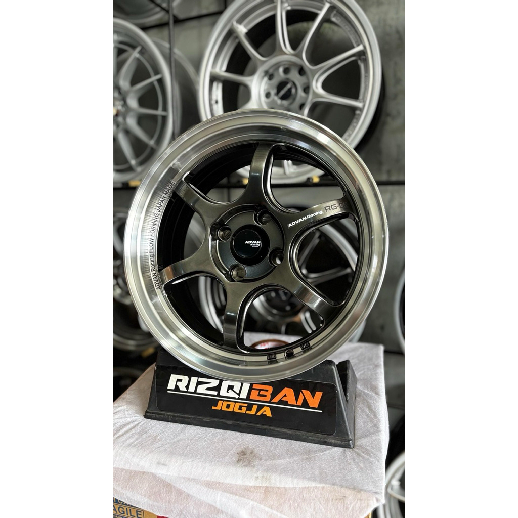 Jual velg advan rg d2 r15 hyper black lip polish lebar 6,5 et41 kondisi ...