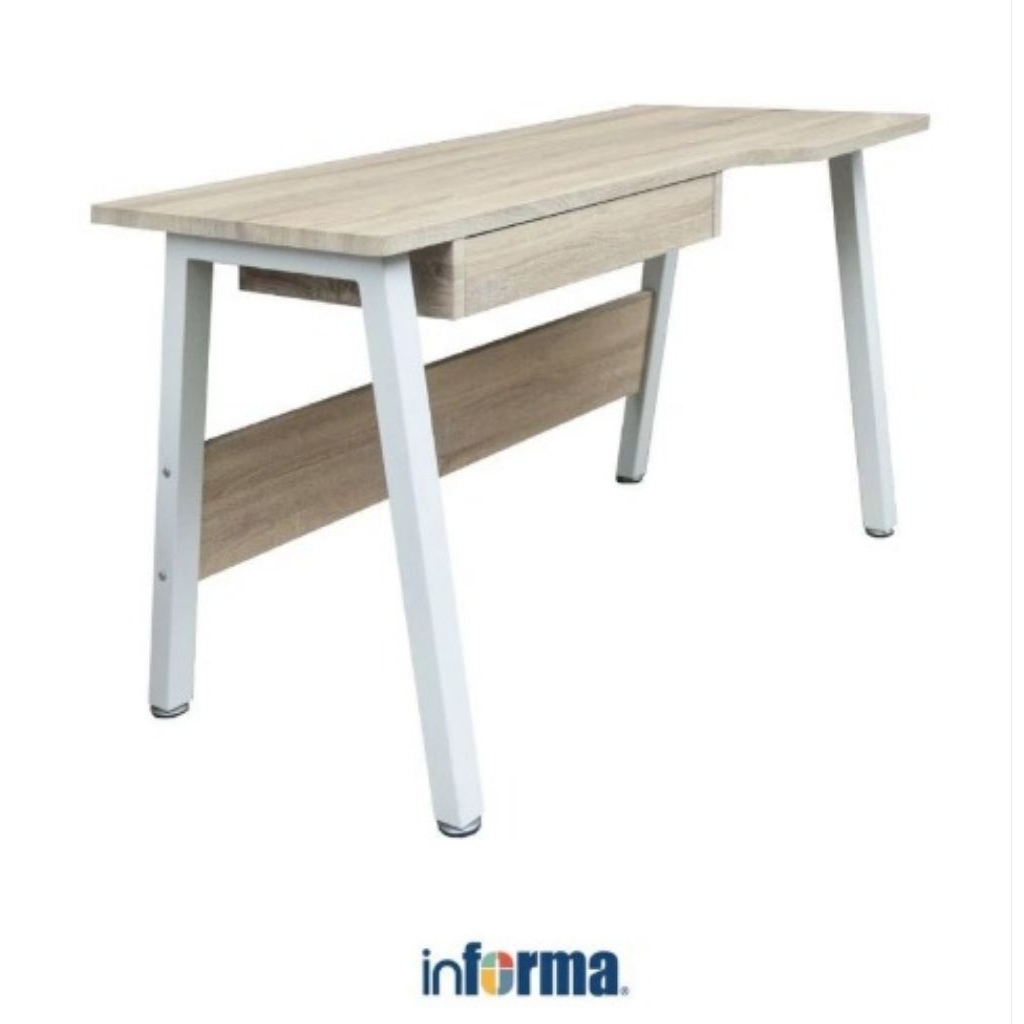 Jual Informa Heidi Meja Kantor - HEIDI OFFICE TABLE OAK WHITE | Shopee ...