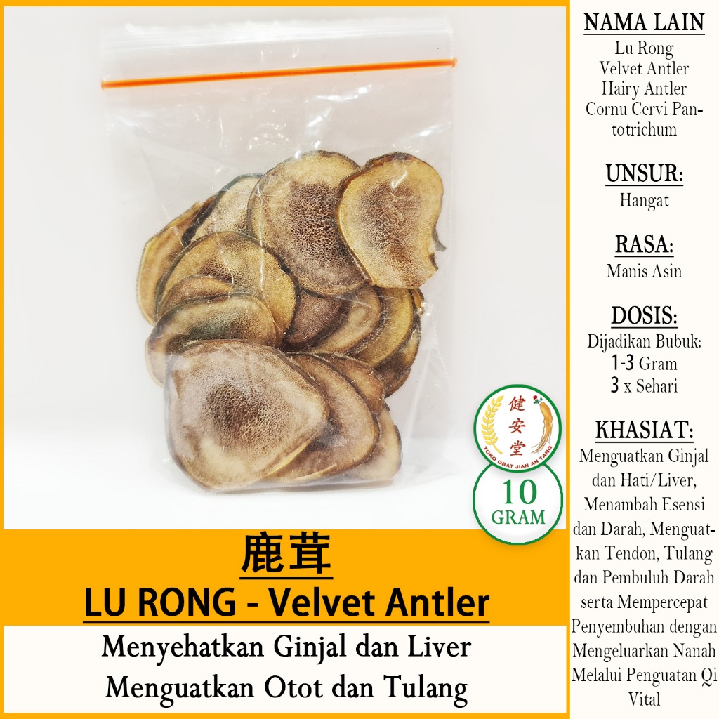 Jual LU RONG - Velvet Antler - Herbal TCM untuk Ginjal-Liver-Menguatkan ...