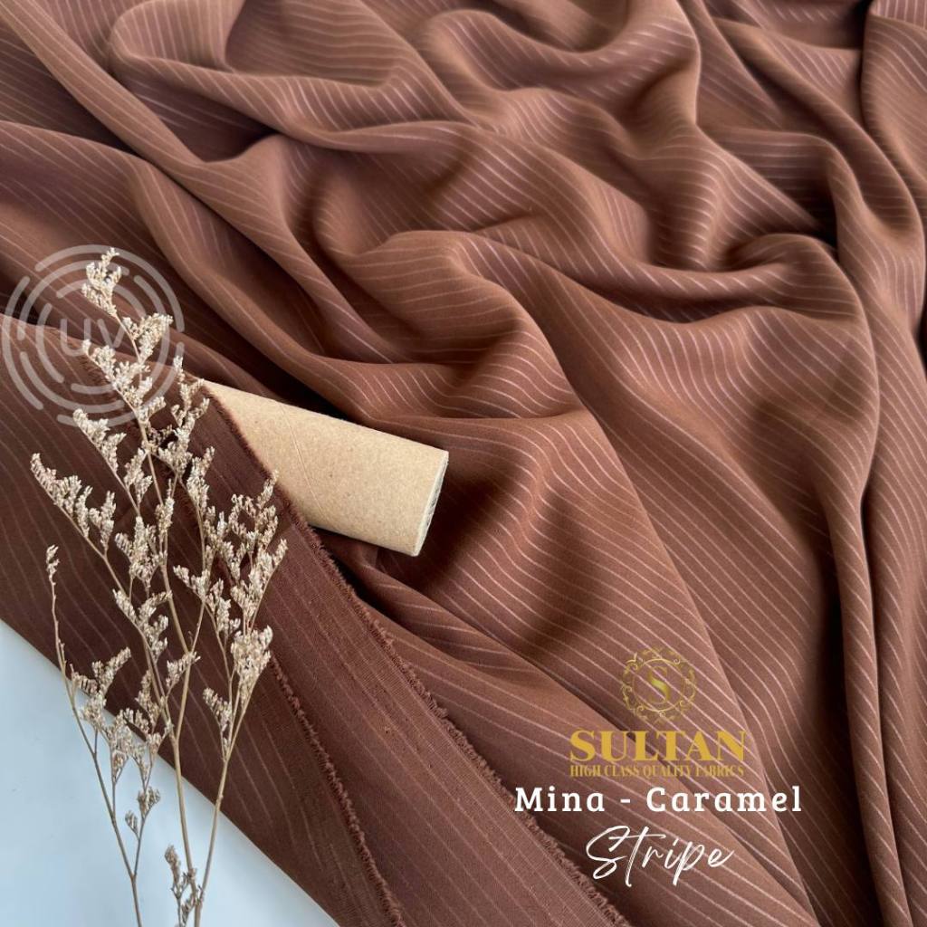 Jual KAIN MINA ANTI UV SULTAN EMBOSS STRIPE 50 cm | Shopee Indonesia