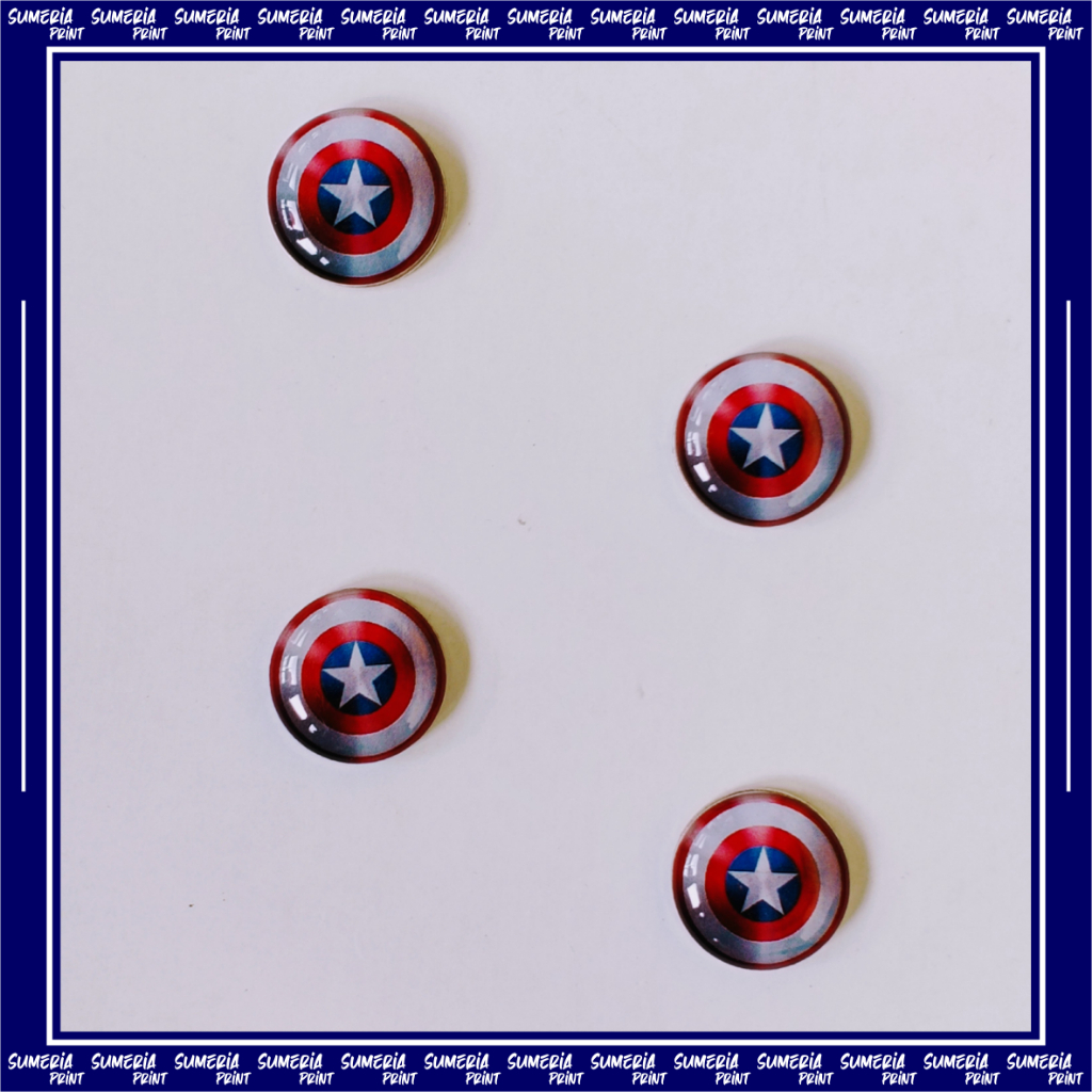 Jual Kancing Race/Maraton/Lari BIB Button Magnet Captain America (1 Set ...