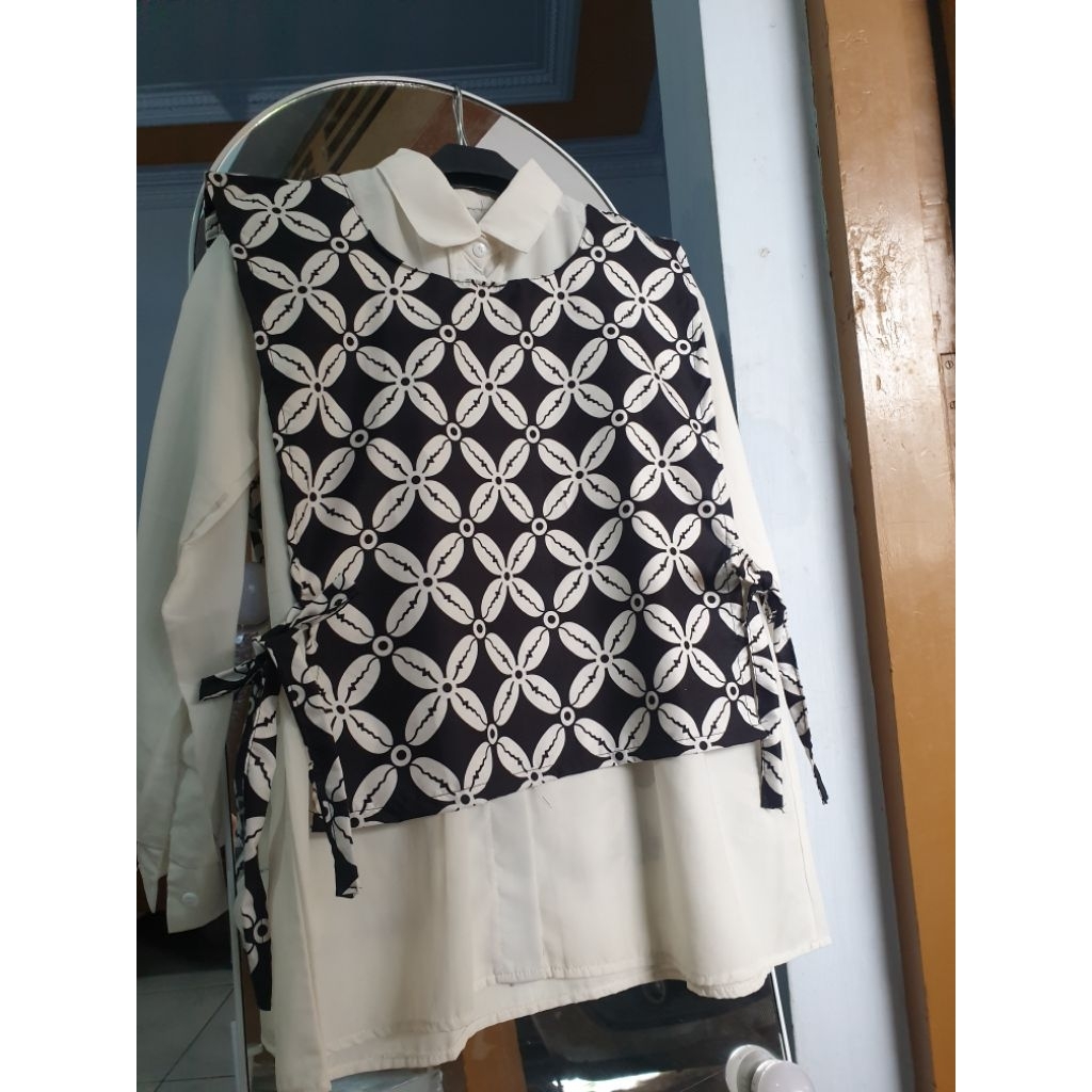 Jual VEST BATIK | OUTER BATIK | ROMPI BATIK WANITA | Shopee Indonesia