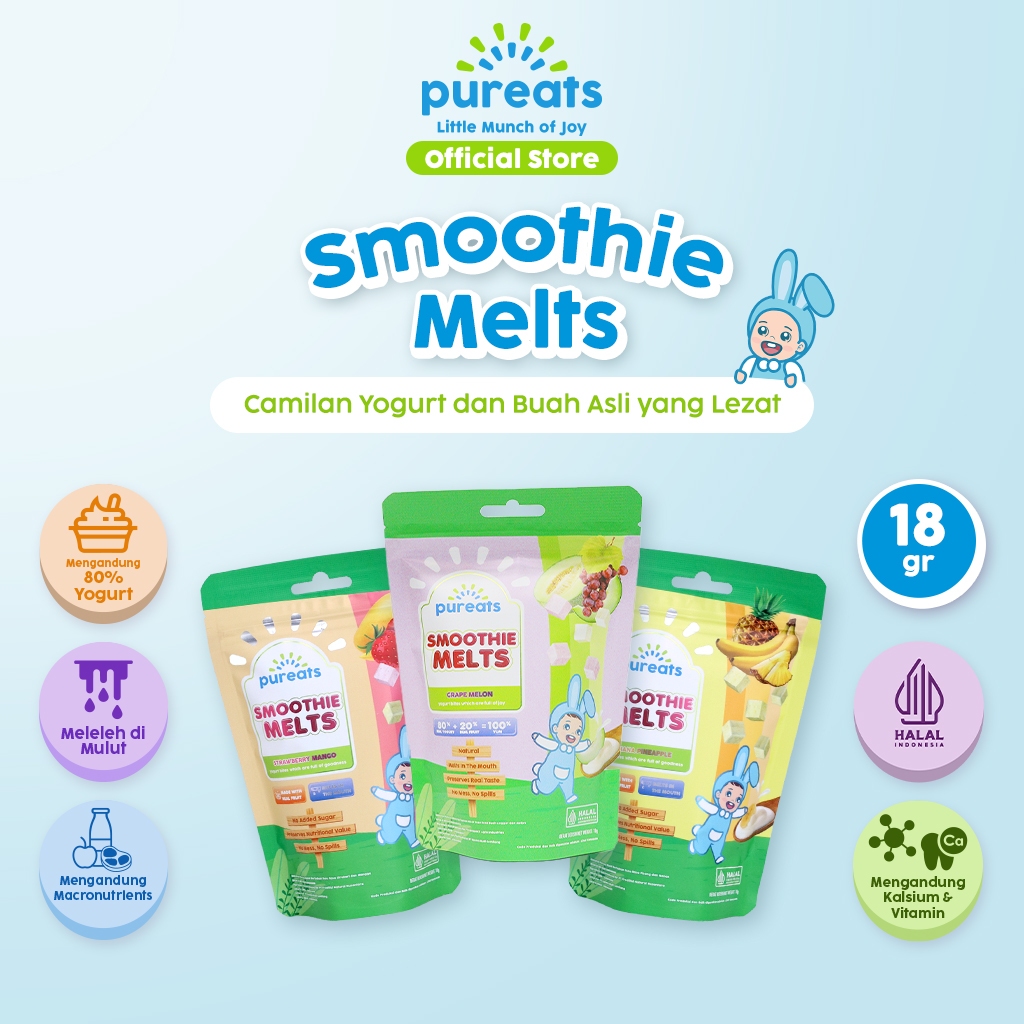 Jual Pureats Smoothie Melts - Snack Yogurt Lumer di Mulut Rasa Buah ...