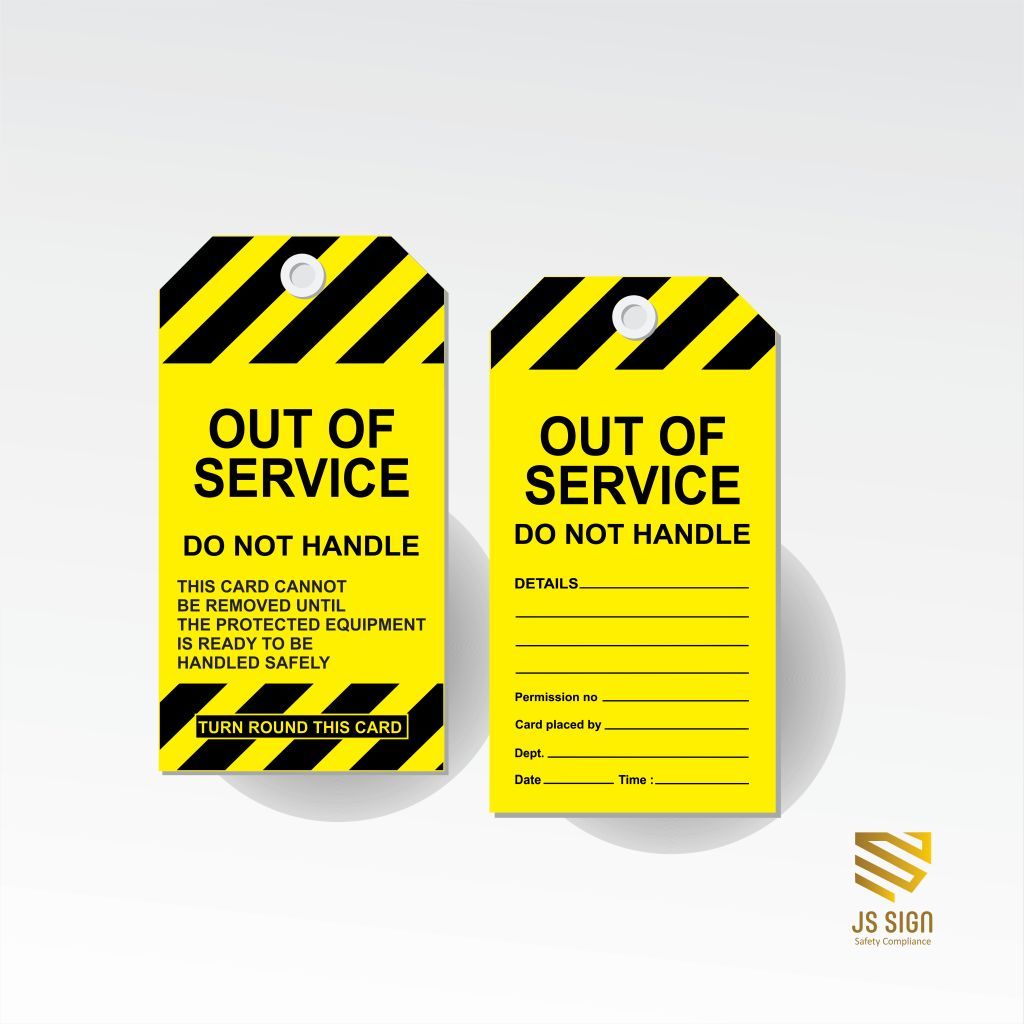 Jual TAG OUT LOTO OSHA - OUT OF SERVICE DO NOT HANDLE | Shopee Indonesia