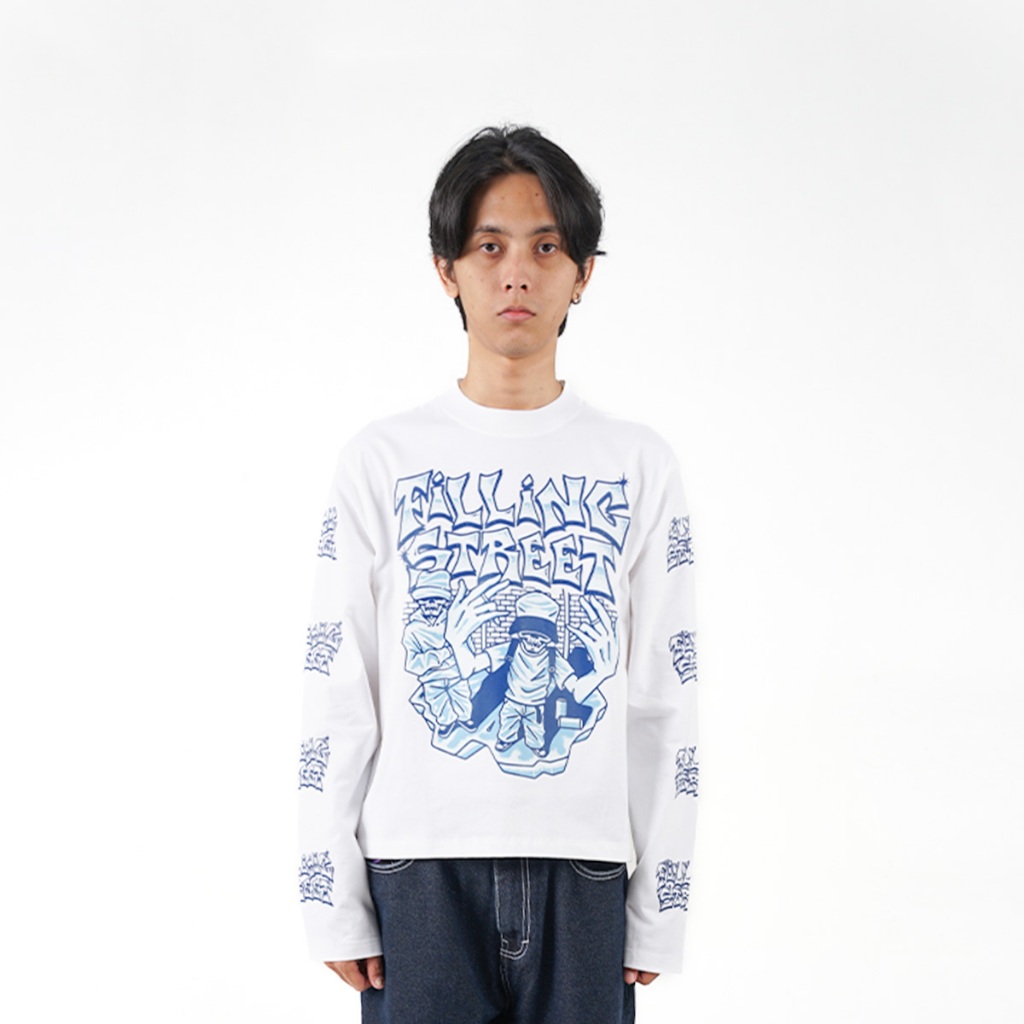 Jual Long Sleeve Boxy Fillingstreet - Fellow White | Shopee Indonesia