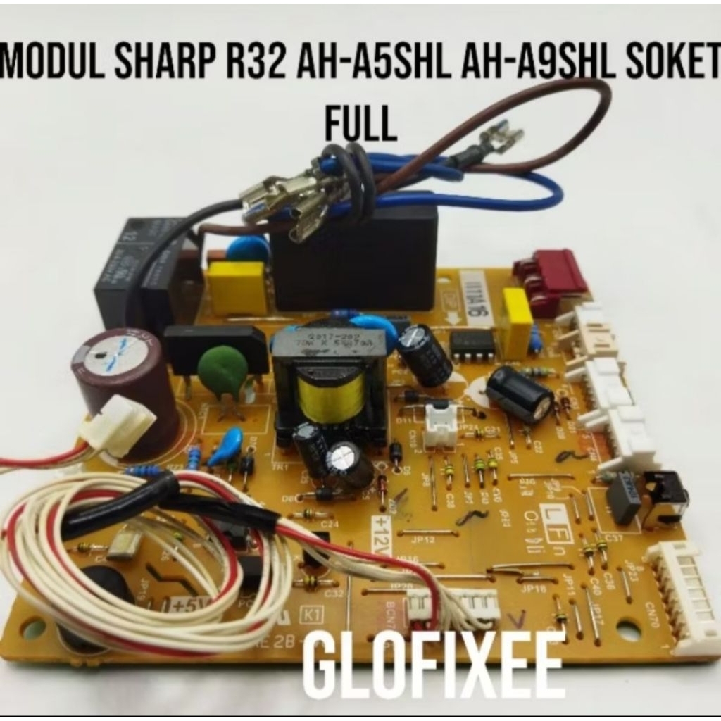 Jual PCB AC SHARP MODUL AC SHARP R32 AH-A5SHL AH-A9SHL SOKET FULL ...