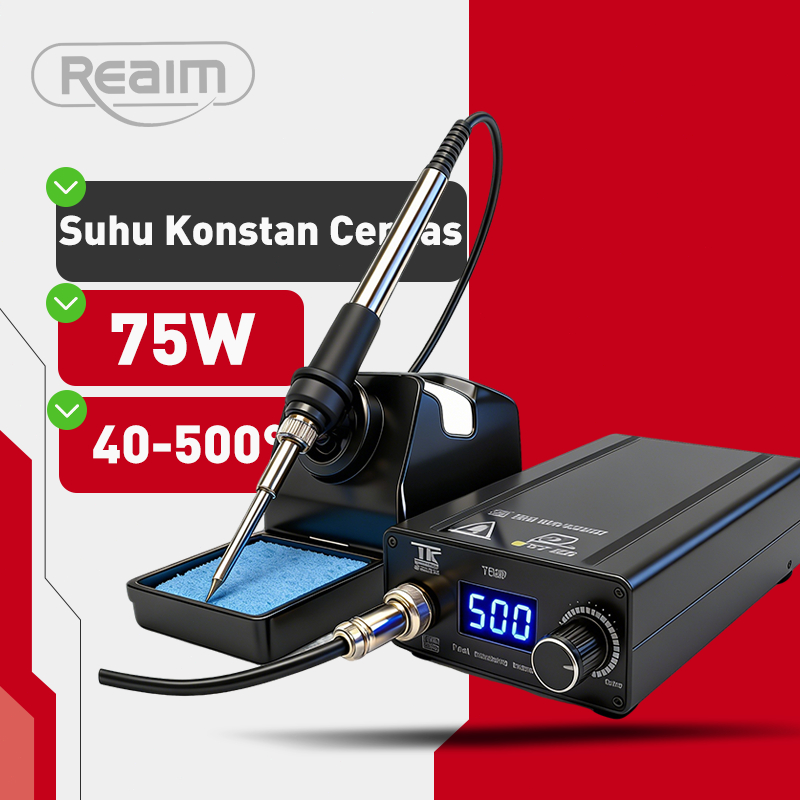 Jual ReaimT12A Stasiun Solder Pemanas Cepat Termostat 75W Besi Solder ...