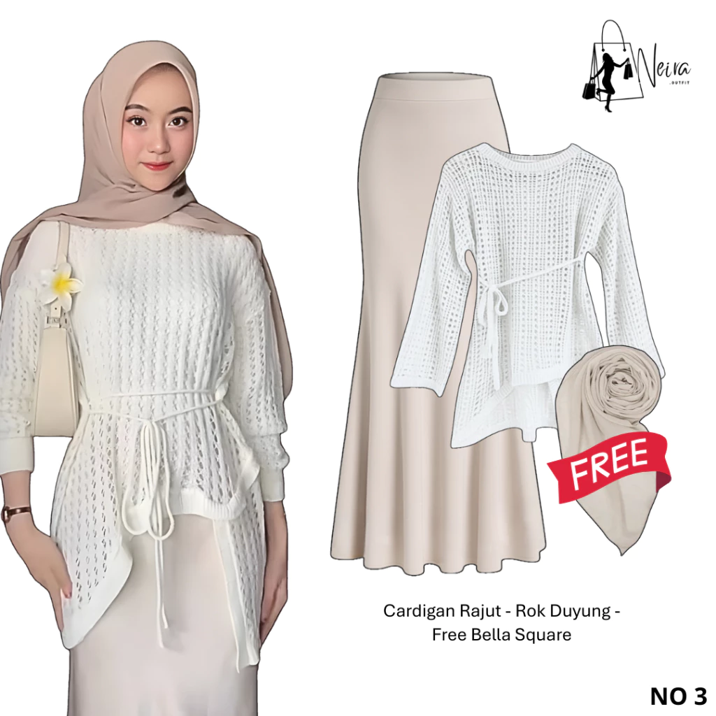 Setelan Wanita 3in1 Aesthetic Pantai Chic
