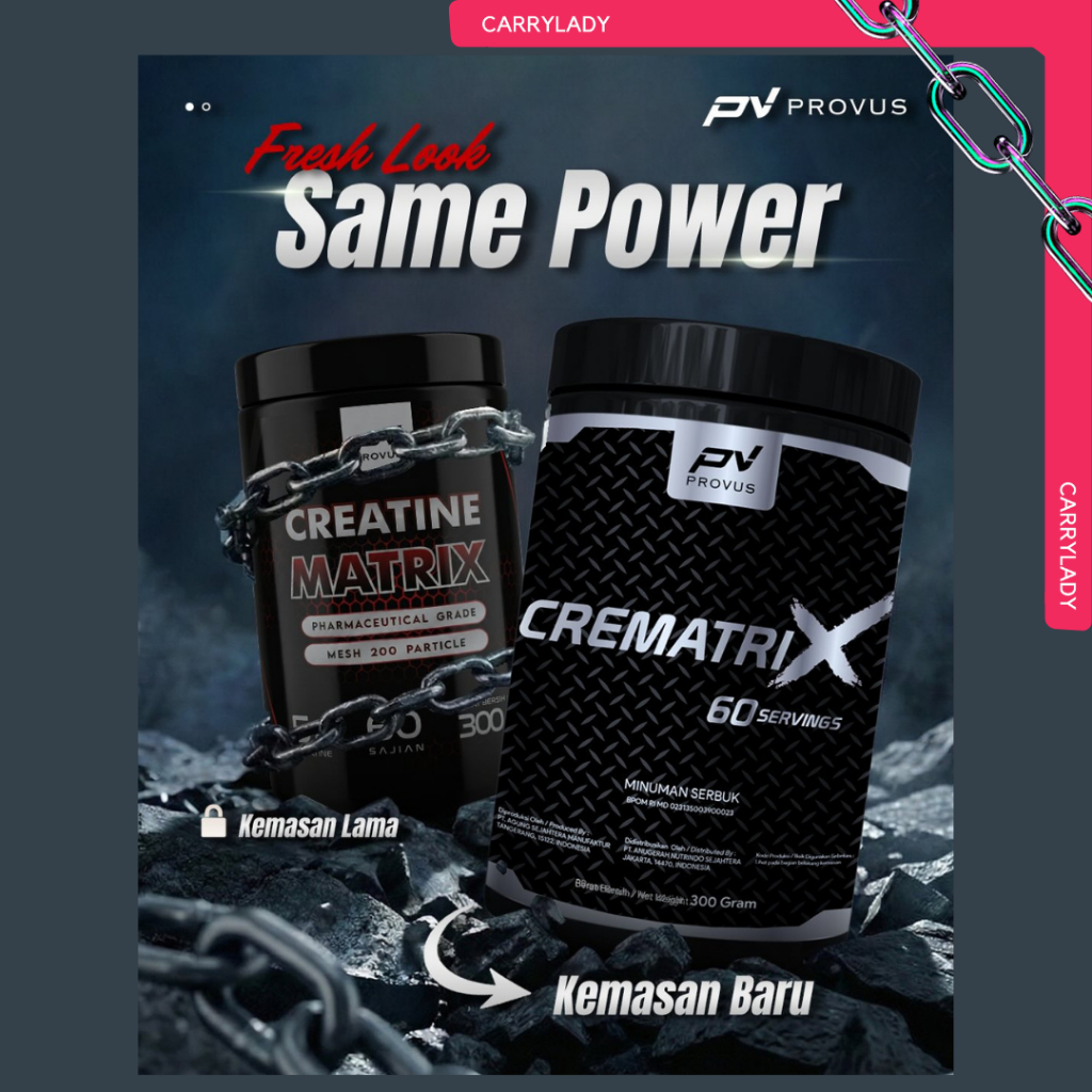 Jual PROVUS CREATINE MATRIX 120 / 300 GRAM 24 / 60 SERVING UNFLAVORED ...