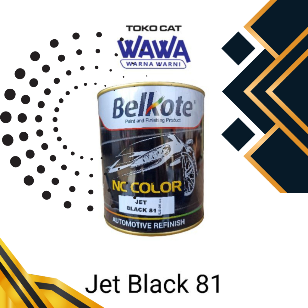 Jual cat duco Belkote NC Color Jet Black 81 hitam pekat 1kg | Shopee ...