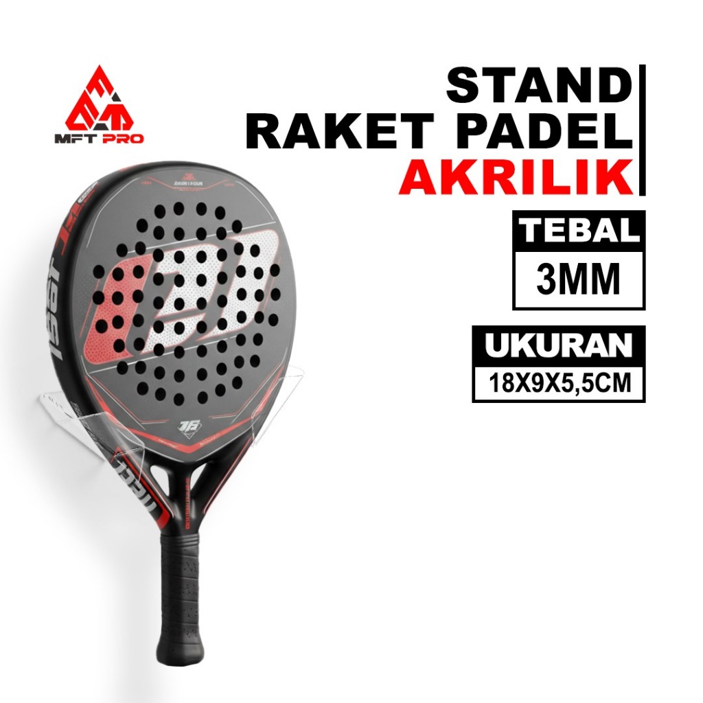 Jual MFT Pro Stand Raket Padel Akrilik - Display Acrylic Padel Raket ...