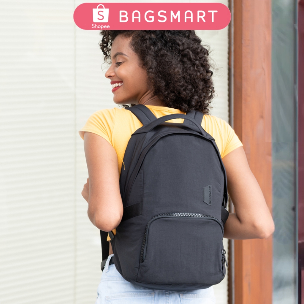 Jual BAGSMART Tas Ransel Backpack Black 13.3Inch Travel Backpack Casual ...