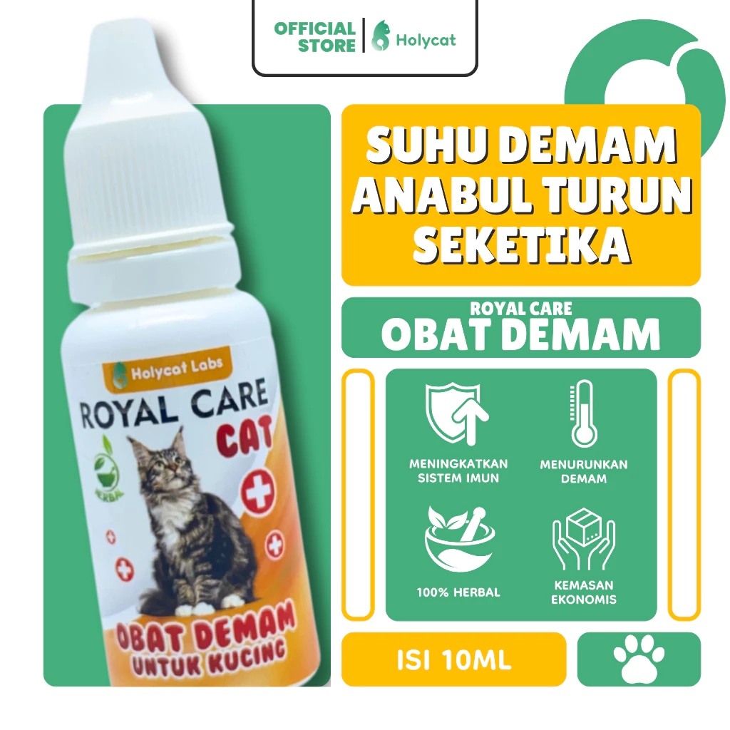 Holycatlabs Royal Care Obat Demam untuk Kucing dan Anjing