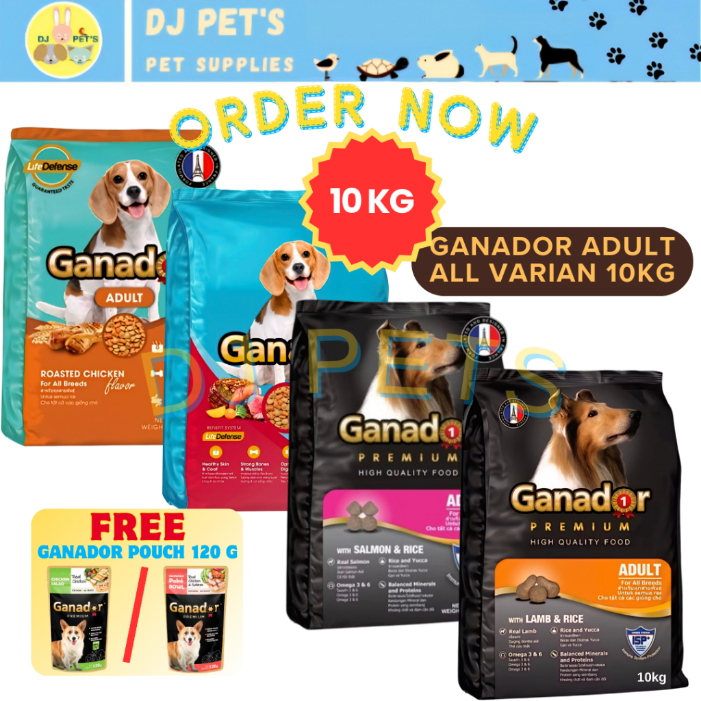 Jual Ganador Premium Adult Chicken Beef Lamb & Salmon Rice 10 kg FREE ...