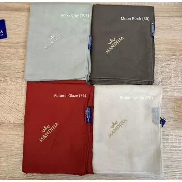 MANDJHA Basic Premium Scarf Hijab Polos Voal By IVAN GUNAWAN Hijab Segi Empat Voal Premium