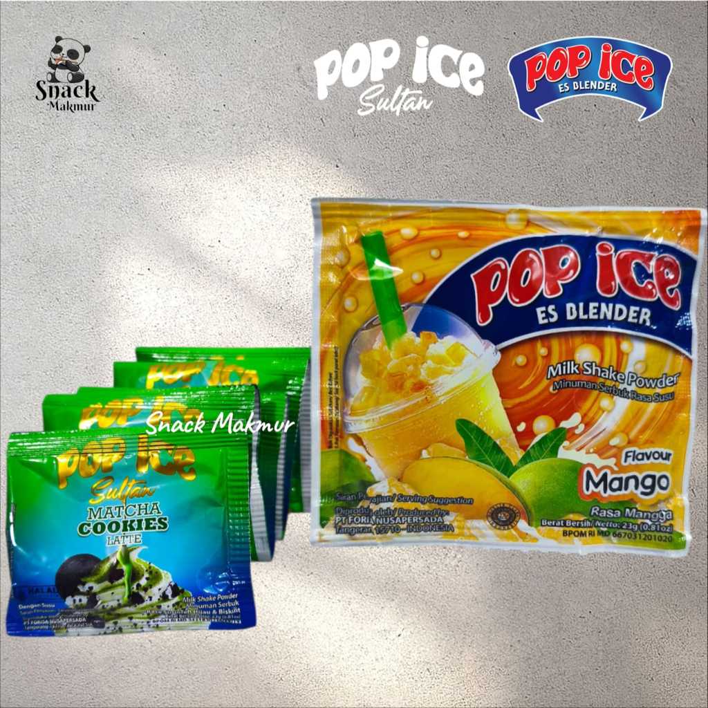 Jual POP ICE ES BLENDER RASA MANGO & POP ICE SULTAN MATCHA COOKIES ...