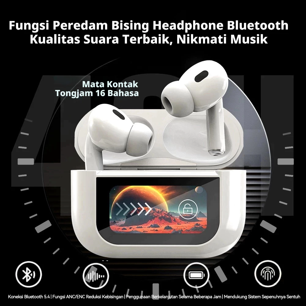 TWS A9 Pro Bluetooth Earphone ANC ENC Bass 360°