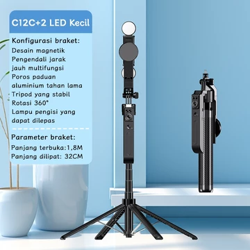 Trimic 180cm Pelacakan Wajah Otomatis Tongsis Selfie Stick Auto Face Tracking Empat Kaki Tripod