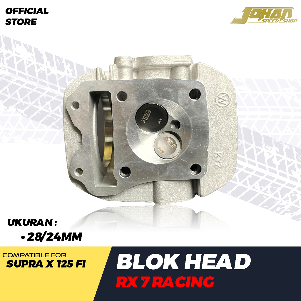 Jual Blok Head Rx7 Racing Supra X 125 Fi Ukuran 24/28mm Johan Garage ...