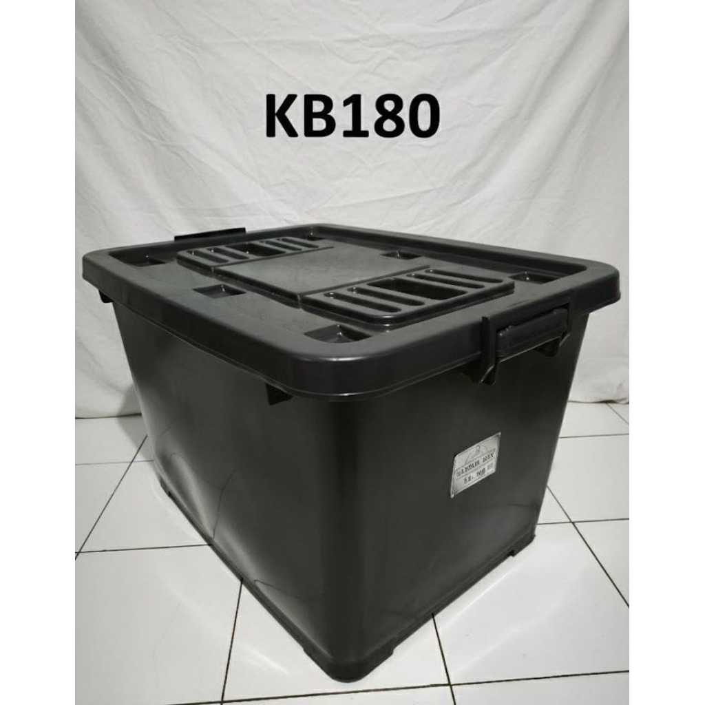 Jual Kontainer box hitam jumbo / Storage karbon box Besar / Toolkit ...