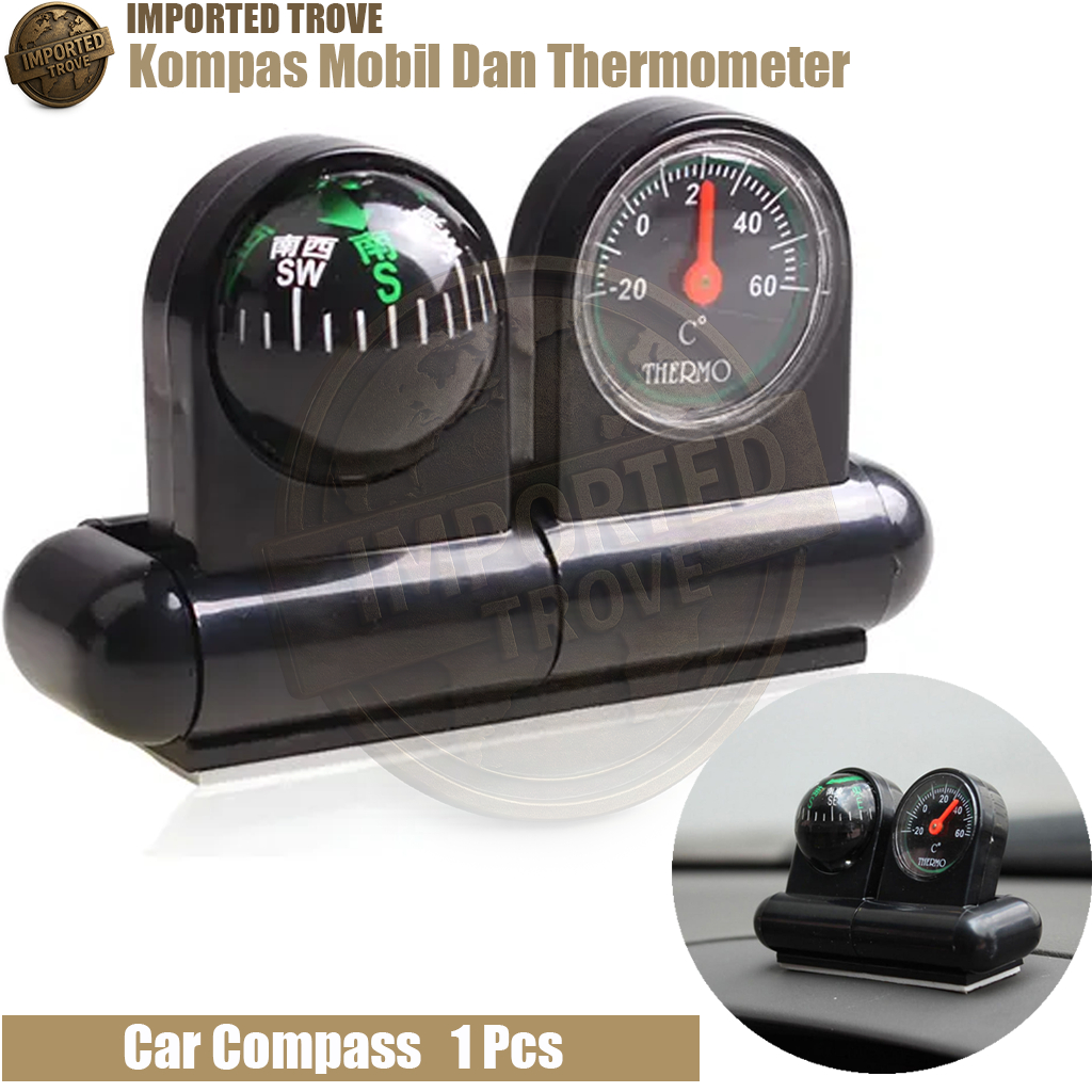Jual FORAUTO Kompas Mobil Car Compass & Thermometer - C288-5 - Black iT ...