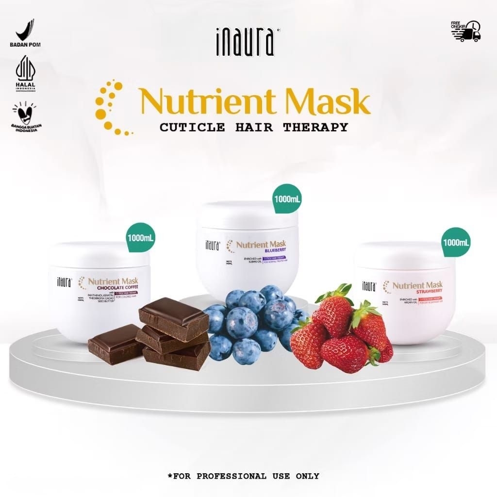 Jual INAURA Nutrient Mask 1000mL Blueberry - Strawberry - Chocolate ...