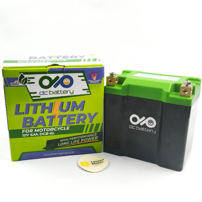 AKI MOTOR Lithium 12V 6Ah Anti Bocor Pengisian Cepat Untuk Satria Fu 150 Vario 125 Vario 150 PCX Sonic 150 CBR 150 Nmax Aerox New GARANSI 2 TAHUN