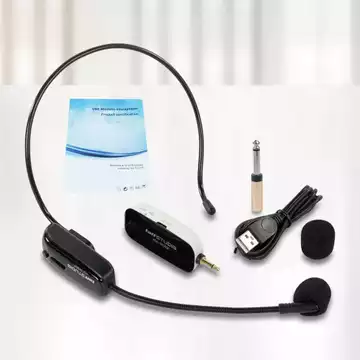 BARU TaffSTUDIO Mic Mikropon Bando Wireless LCD Mengajar Pemandu Imam Masjid Konten Kreator HX