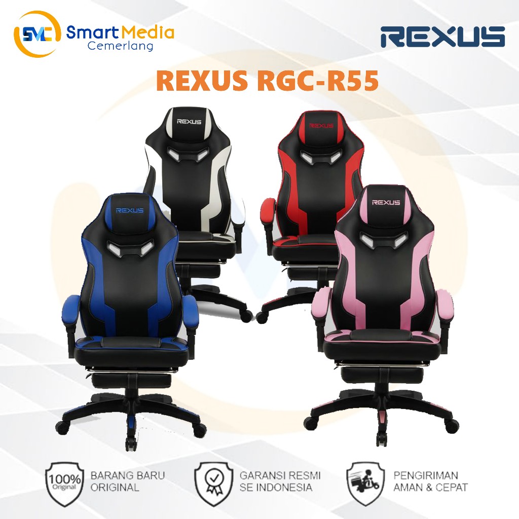 Jual Rexus RGC-R55 Gaming Chair With Footrest - Kursi Gaming Ergonomis ...