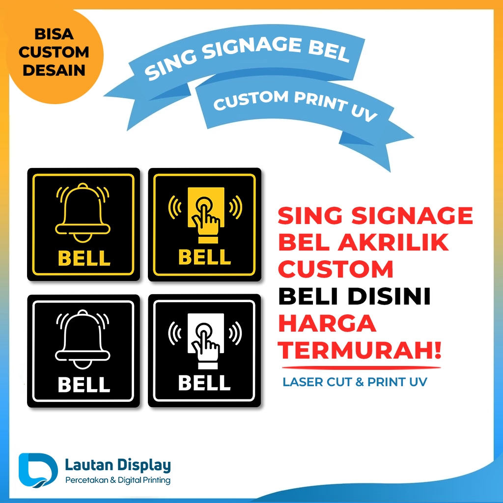 Jual Sign Signage Bell Akrilik Minimalis 10x10 cm — Papan Tanda Bell ...